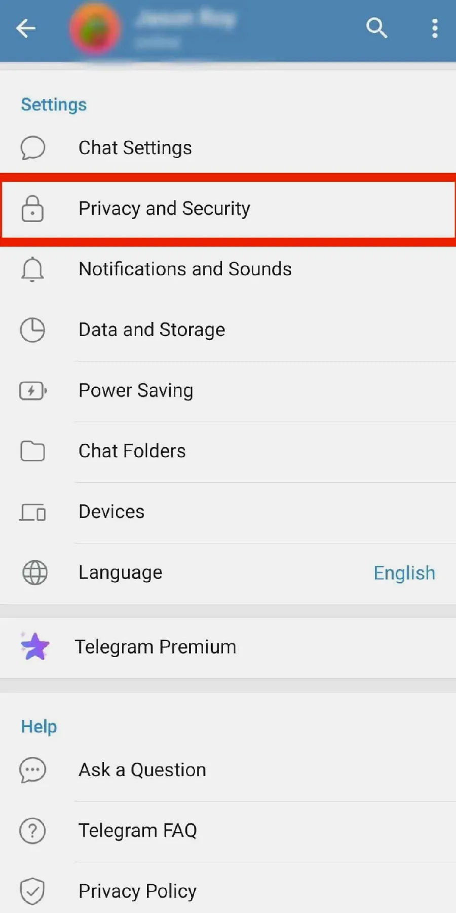 Telegram 青少年安全:家长可做的设置示意图